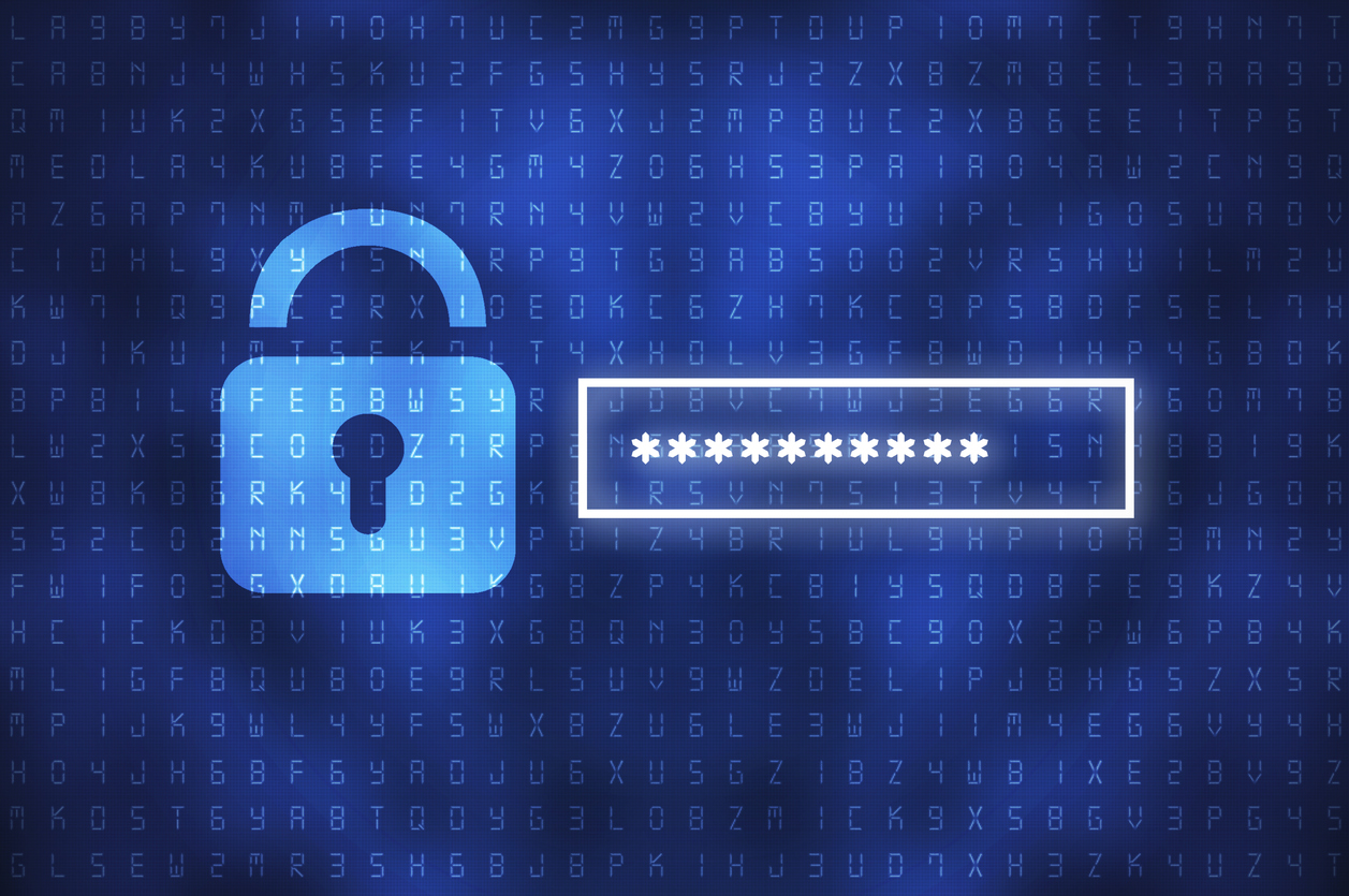 Cyber security concept: input password