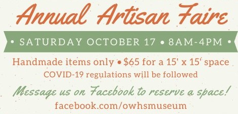 Old Wall Historical Society Museum 2020 Craft Faire