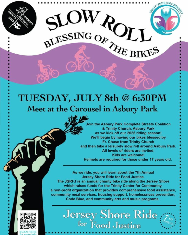 Asbury Park Slow Roll Bike Ride and Blessing of Bikes
