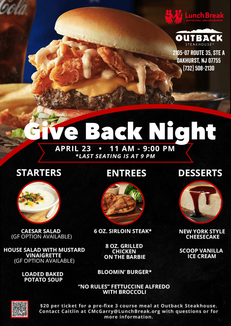 Outback Steakhouse Give Back Night for Lunch Break